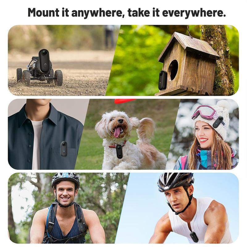 Mini Action Camera, Wearable Recording Camera, 64GB Memory Card Included, 1080P Full HD Video Quality, Waterproof Design, Perfect for Sports & Daily Use