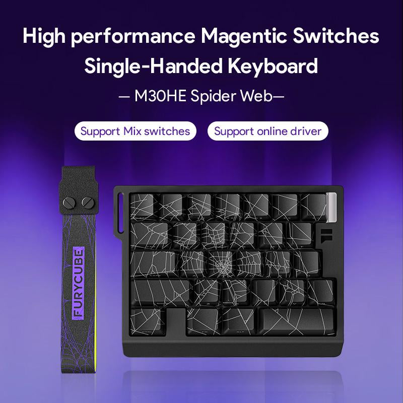 【New】Furycube M30 HE Wired Magnetic Switch Gaming Keyboard,30% Layout,Rt 0.01,Extreme Response,Rgb Backlit,Wired Connection,Wed Driver,8K Returns,E-Sport Gaming Accessories PC Accessories