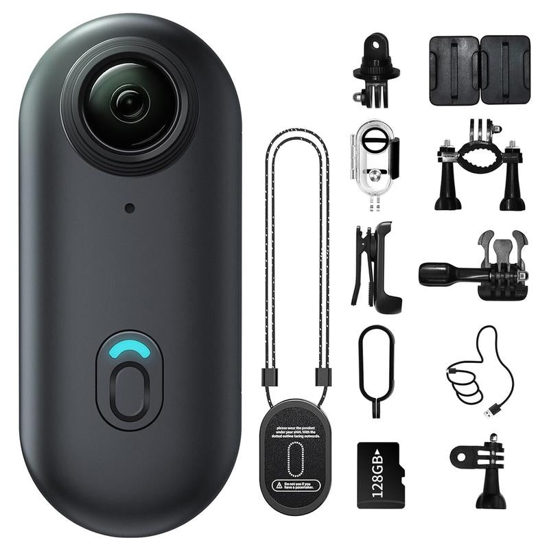 Mini Action Camera, Wearable Recording Camera, 64GB Memory Card Included, 1080P Full HD Video Quality, Waterproof Design, Perfect for Sports & Daily Use