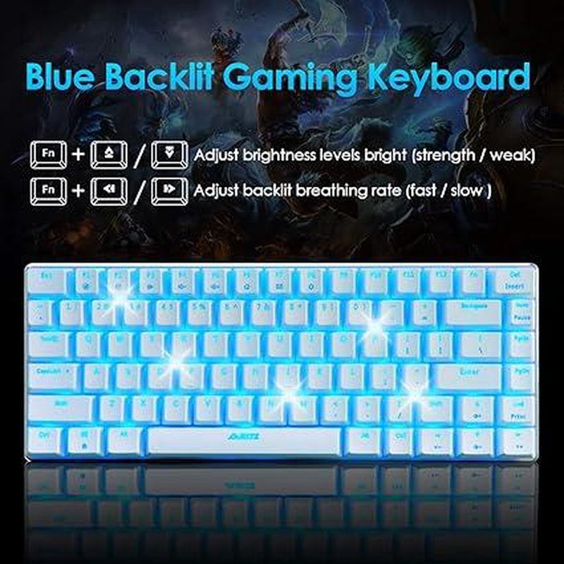 MAMBASNAKE Wired Gaming Keyboard and Mouse Combo,Blue LED Backlit Mechanical Keyboard,12K DPI RGB Ultra Light Gaming Mouse,Gaming Mouse Pad for PC Gamer(Macaron Green)