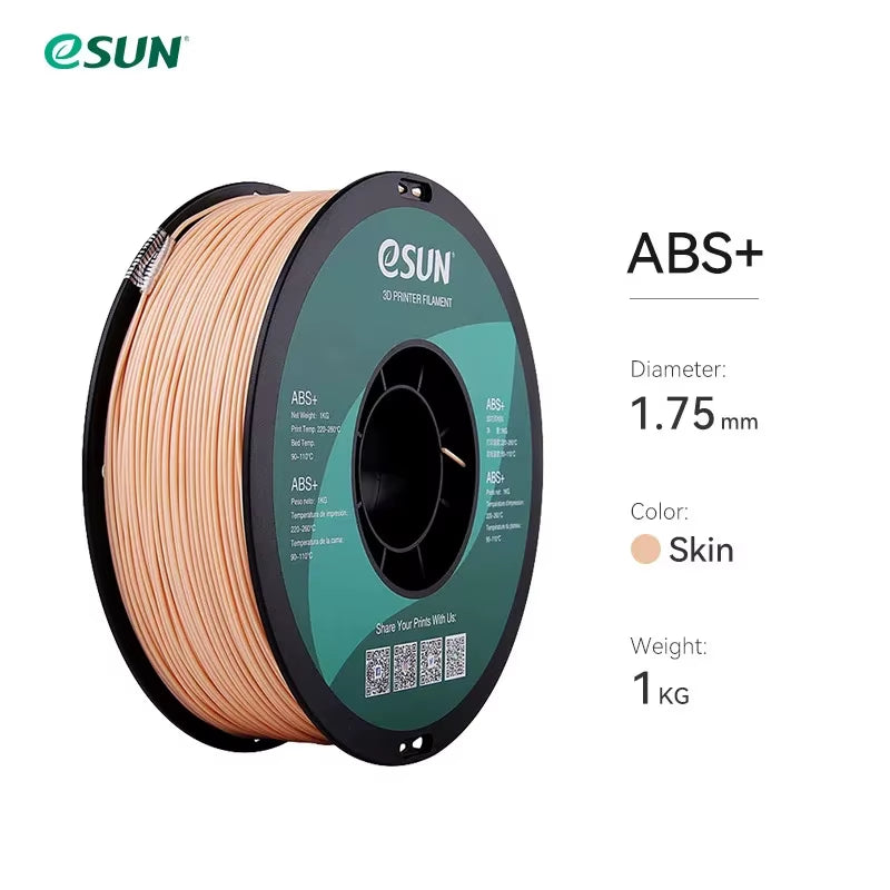 3D Printer Filament 1.75Mm 1KG ABS+ 3D Plastic Printing Filament 2.2 LBS Spool 3D Printing Material for 3D Printer