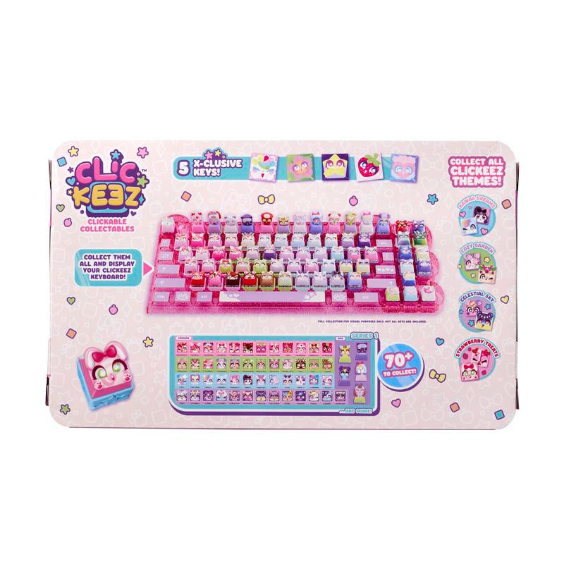 Clickeez Keyboard Mega Pack - Fun Themed Keyboard, 15 Clickeez Figures, and Keychain for Ages 6+!
