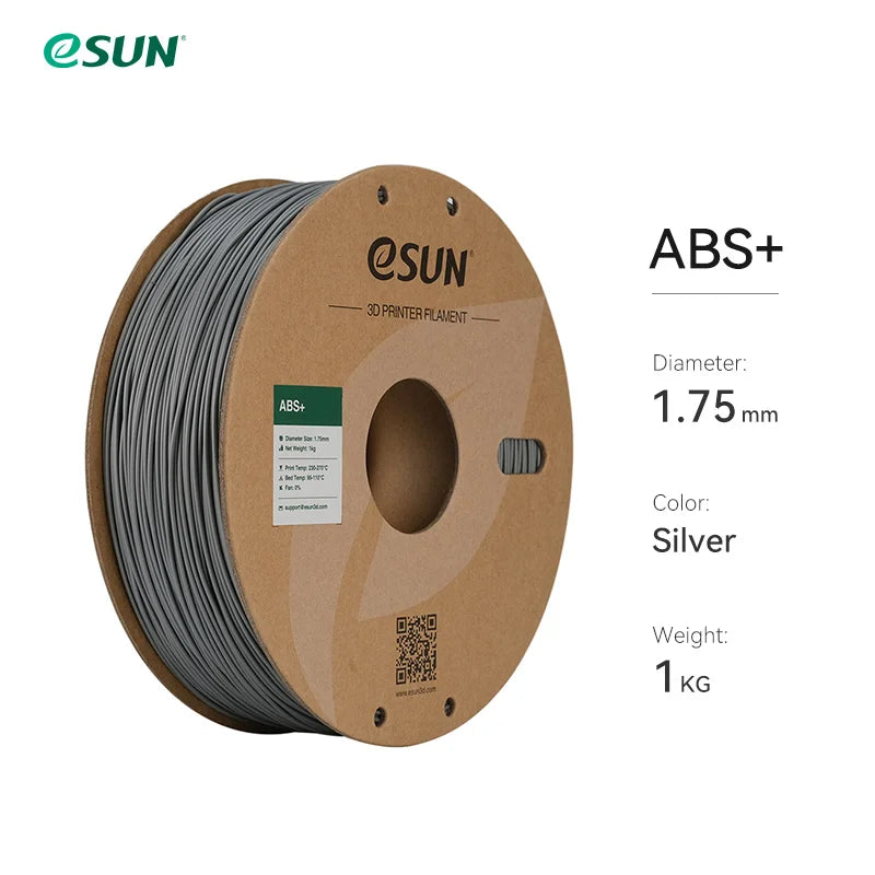 3D Printer Filament 1.75Mm 1KG ABS+ 3D Plastic Printing Filament 2.2 LBS Spool 3D Printing Material for 3D Printer