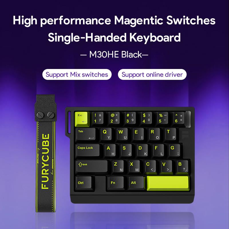 【New】Furycube M30 HE Wired Magnetic Switch Gaming Keyboard,30% Layout,Rt 0.01,Extreme Response,Rgb Backlit,Wired Connection,Wed Driver,8K Returns,E-Sport Gaming Accessories PC Accessories