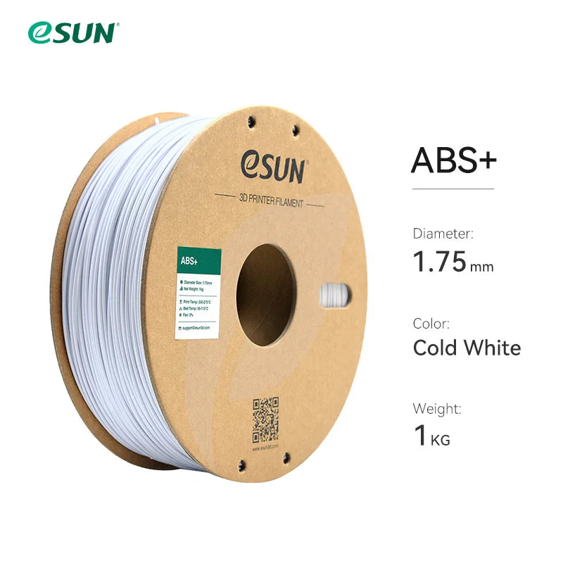 3D Printer Filament 1.75Mm 1KG ABS+ 3D Plastic Printing Filament 2.2 LBS Spool 3D Printing Material for 3D Printer