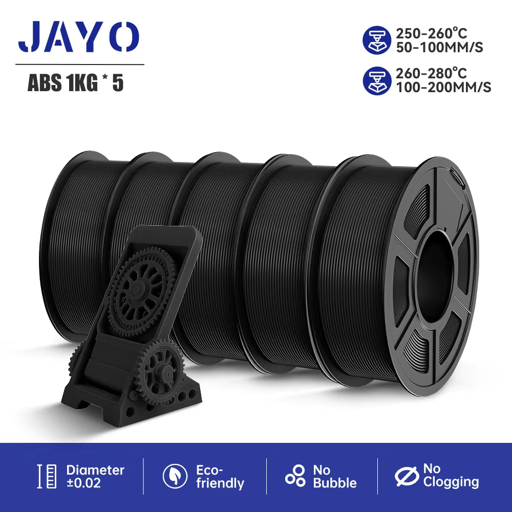 5Rolls ABS/PLAMETA 3D Printer Filament 1.75Mm ±0.02Mm Neatly Wound FDM 3D Printer Materials for 3D Printer 1Rroll/1Kg