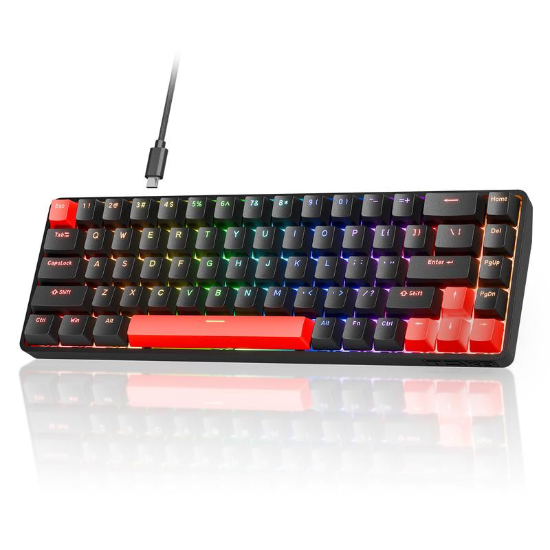 KEMOVE T68-C Magnetic Switch RGB Mechanical Gaming Keyboard - Compact 65% Layout for Esports & FPS Games, Linear Switches, ABS Keycaps, Windows Compatible