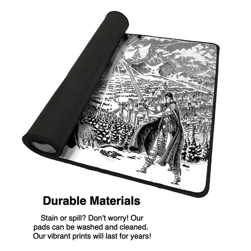 Swagmeister Extra Large Anime Line Art Mousepad - Anti-Slip Rubber Base & Retro Cool Design