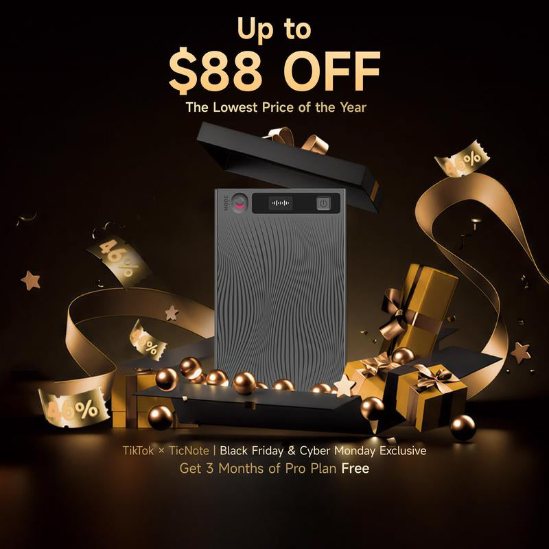 Mobvoi Ticnote Agentic AI Notetaker Translator Voice Recorder 64GB Memory Note Recorder 120+ Languages with Speaker ID Real-Time Transcription and Translation AI Podcast Deep Research Content Creation for Phone Call Lectures Meetings Interviews