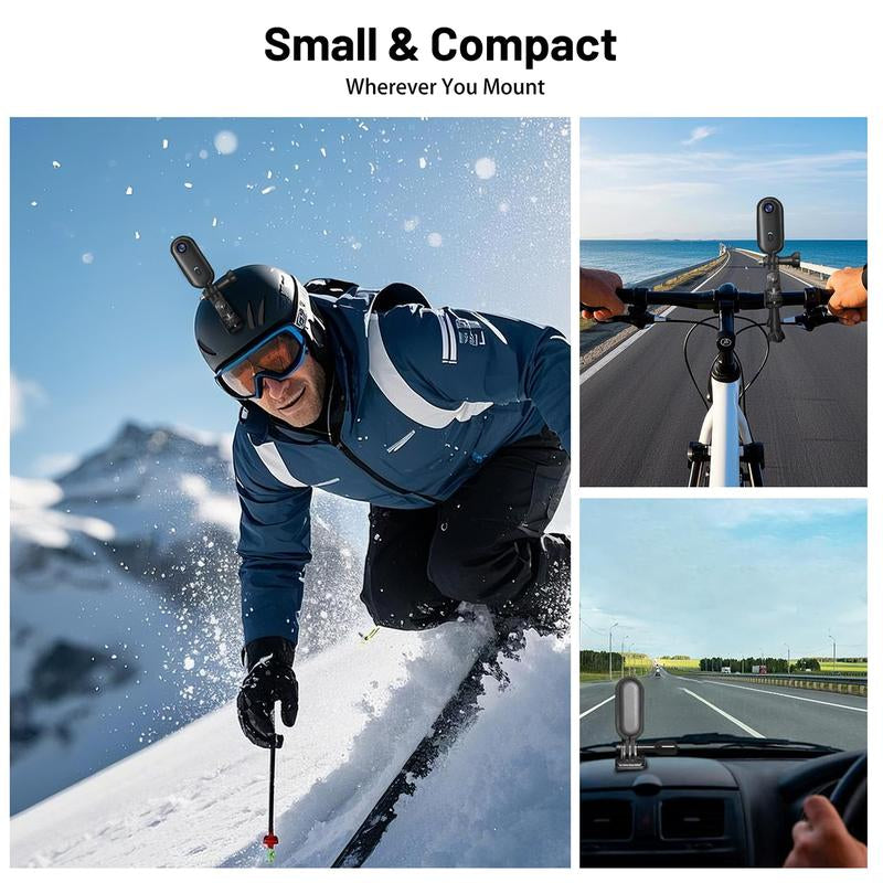 Mini Action Camera, Wearable Recording Camera, 64GB Memory Card Included, 1080P Full HD Video Quality, Waterproof Design, Perfect for Sports & Daily Use