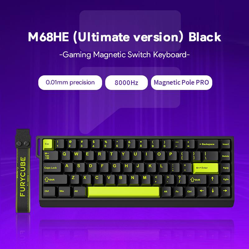 【New】Furycube M30 HE Wired Magnetic Switch Gaming Keyboard,30% Layout,Rt 0.01,Extreme Response,Rgb Backlit,Wired Connection,Wed Driver,8K Returns,E-Sport Gaming Accessories PC Accessories