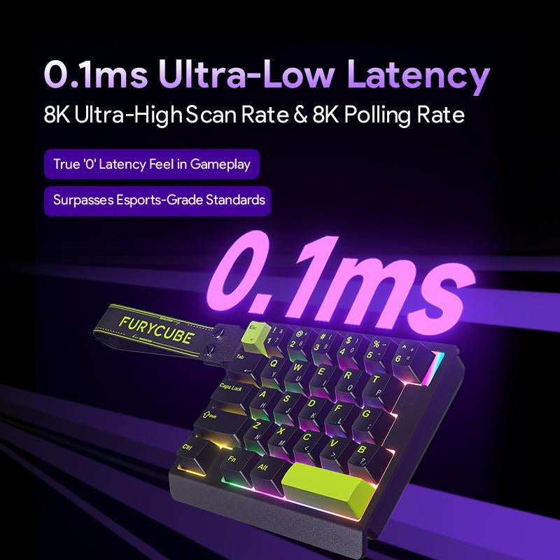 【New】Furycube M30 HE Wired Magnetic Switch Gaming Keyboard,30% Layout,Rt 0.01,Extreme Response,Rgb Backlit,Wired Connection,Wed Driver,8K Returns,E-Sport Gaming Accessories PC Accessories