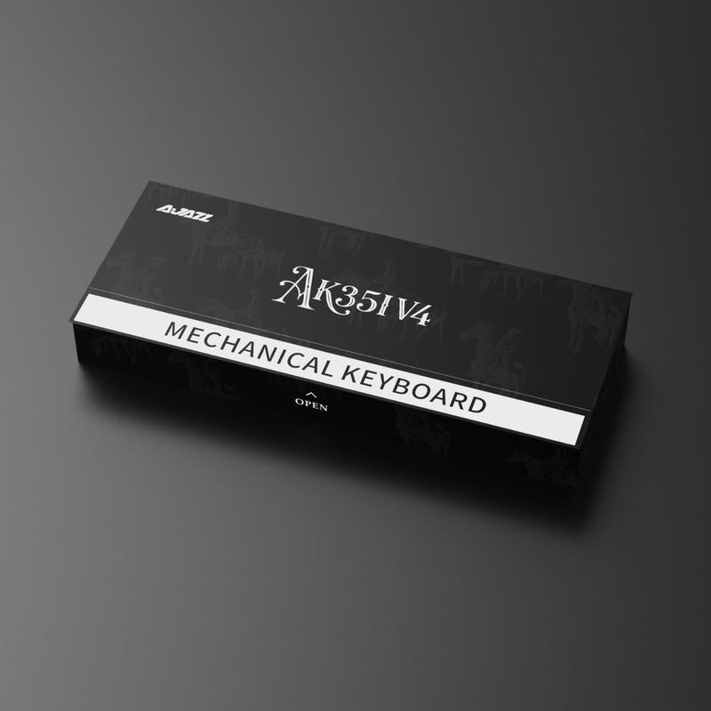 [Black Friday] AJAZZ AK35I V4 Full-Size Wireless Mechanical Gaming Keyboard with Rotary Knob and Smart Screen Numeric Keypad. Ideal for Esports and Office Use. Customizable Keyboard. Creamy Keyboard.