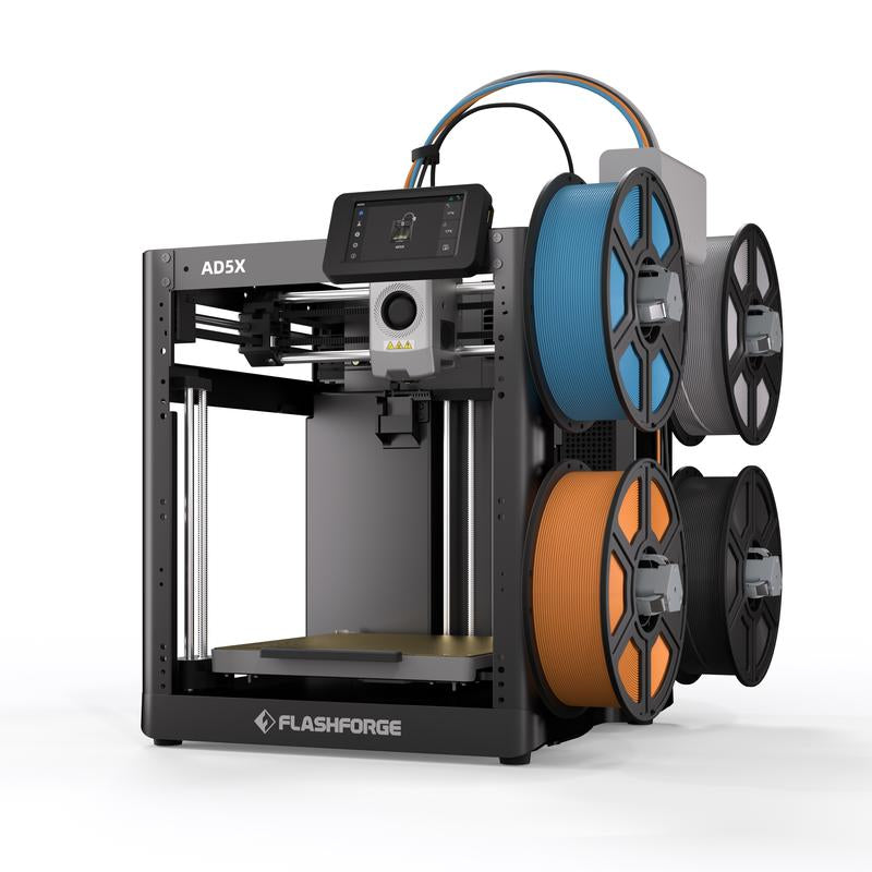 Flashforge AD5X 3D Printer Multi-Color with Display Screen, High Speed 600Mm/S, 1 Count, Black