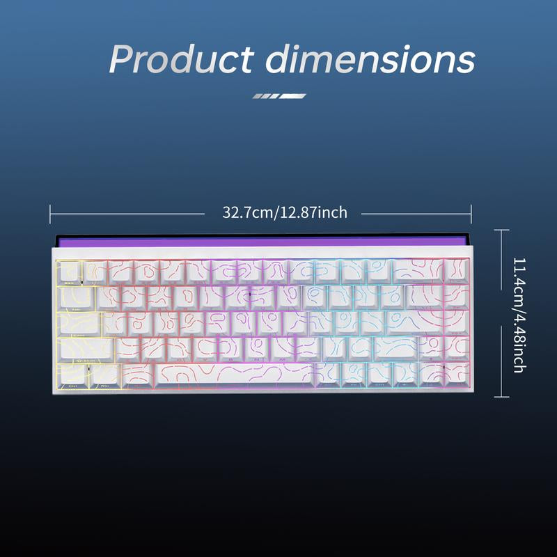[Black Friday]Ajazz NK68 60% Wired Gaming Keyboard, RGB Backlighting, Mini Size, Portable, 68 Keys, Compatible with Pc/Mac, Christmas Gift