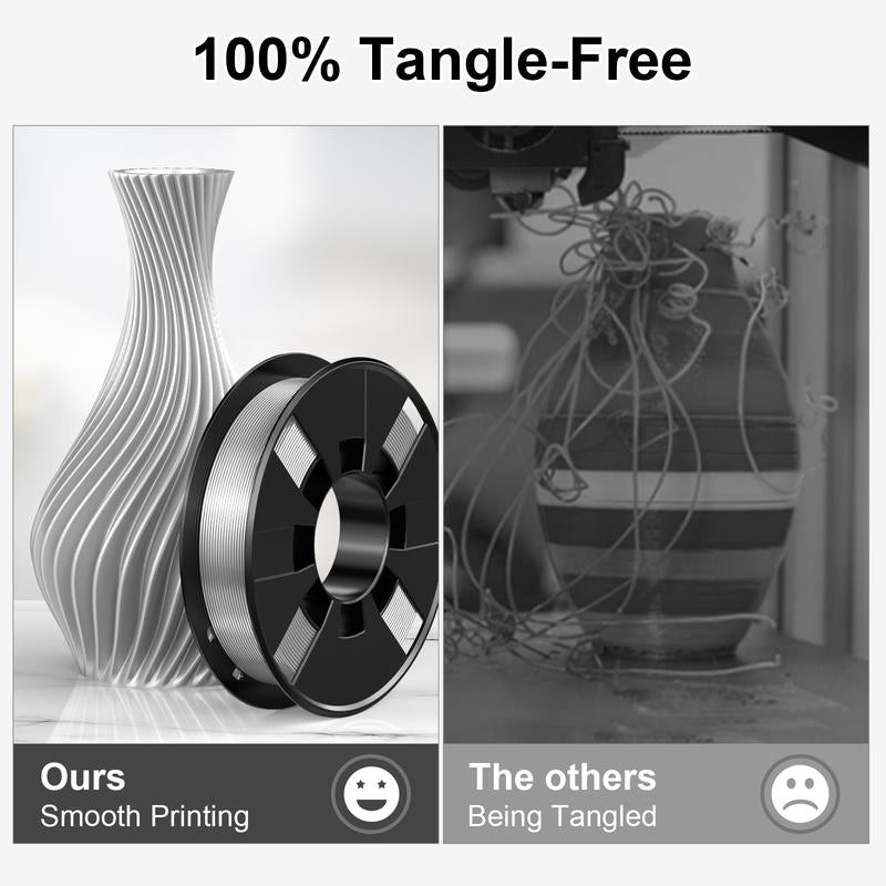 Silk Shiny 3D Printer Filament Bundle, PLA Filament 1.75 Mm for 3D Printers, Dimensional Accuracy +/- 0.02 Mm, 200G X 4 Spools Set, 3Dprinter ,Fathersdaygift