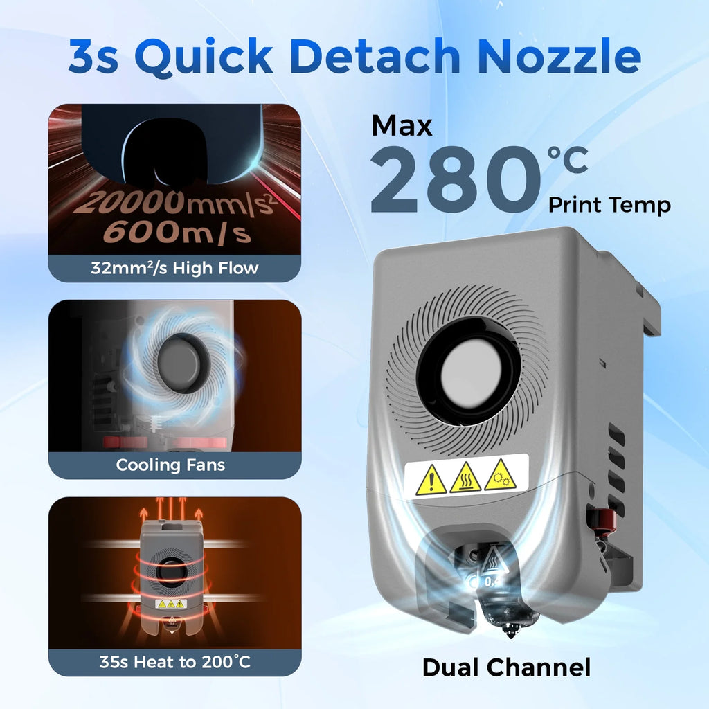 Adventurer 5M 3D Printer, Fully Auto Leveling & 600Mm/S High Speed Printing, Black