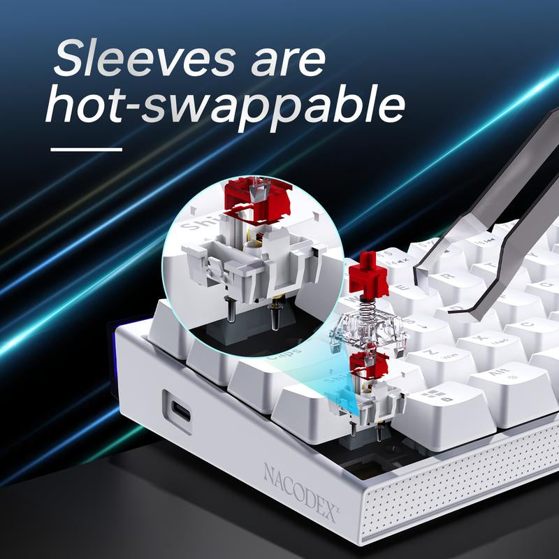 [Black Friday]Ajazz NK68 60% Wired Gaming Keyboard, RGB Backlighting, Mini Size, Portable, 68 Keys, Compatible with Pc/Mac, Christmas Gift