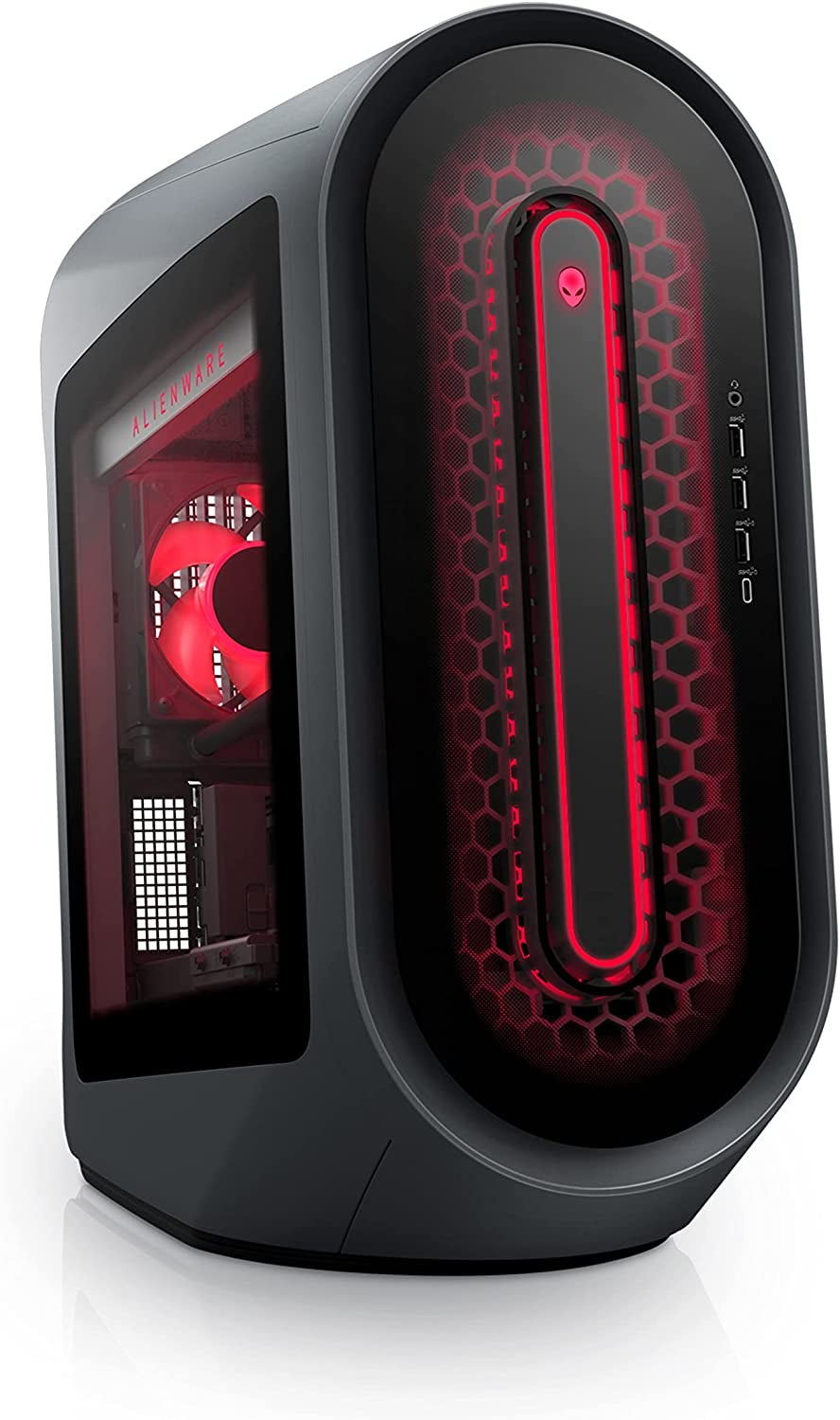 Aurora R14 Liquid Cooled Gaming Desktop - Unleash Power with AMD Ryzen 9 5900, 32GB RAM, 1TB SSD + 2TB HDD, NVIDIA RTX 3080, VR Ready, USB-C, Windows 11 Home - Sleek Black Design