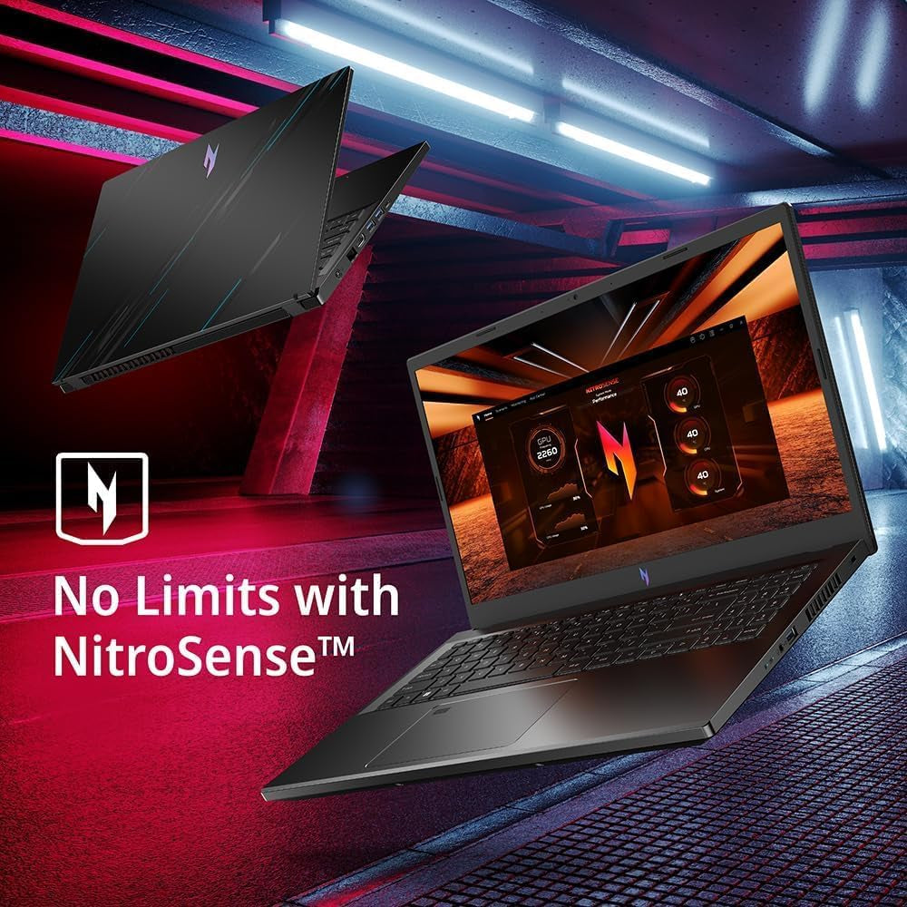 Nitro V 15 Gaming Laptop - Intel i7-13620H, RTX 4060, 15.6" 144Hz FHD, 32GB DDR5 RAM, 1TB SSD, Backlit Keyboard, Windows 11 Pro & Microsoft Office Lifetime License