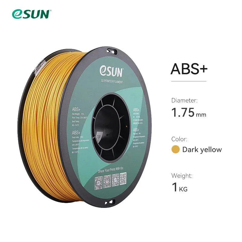 3D Printer Filament 1.75Mm 1KG ABS+ 3D Plastic Printing Filament 2.2 LBS Spool 3D Printing Material for 3D Printer