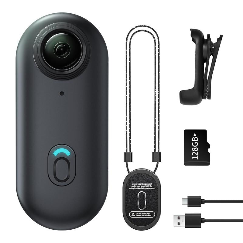 Mini Action Camera, Wearable Recording Camera, 64GB Memory Card Included, 1080P Full HD Video Quality, Waterproof Design, Perfect for Sports & Daily Use