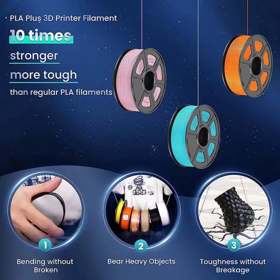 5Rolls ABS/PLAMETA 3D Printer Filament 1.75Mm ±0.02Mm Neatly Wound FDM 3D Printer Materials for 3D Printer 1Rroll/1Kg