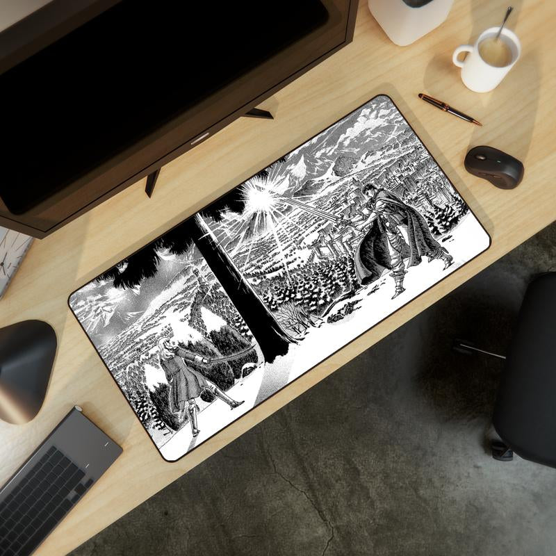 Swagmeister Extra Large Anime Line Art Mousepad - Anti-Slip Rubber Base & Retro Cool Design