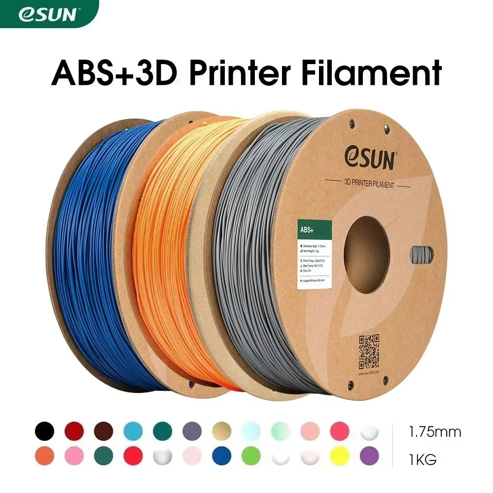 3D Printer Filament 1.75Mm 1KG ABS+ 3D Plastic Printing Filament 2.2 LBS Spool 3D Printing Material for 3D Printer
